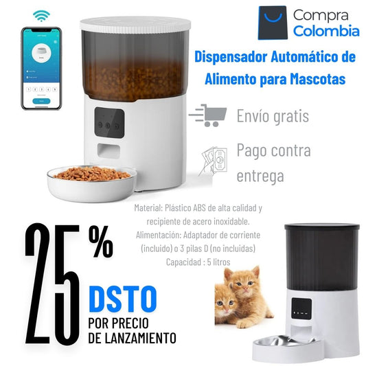 Dispensador Automático de Alimento para Mascotas