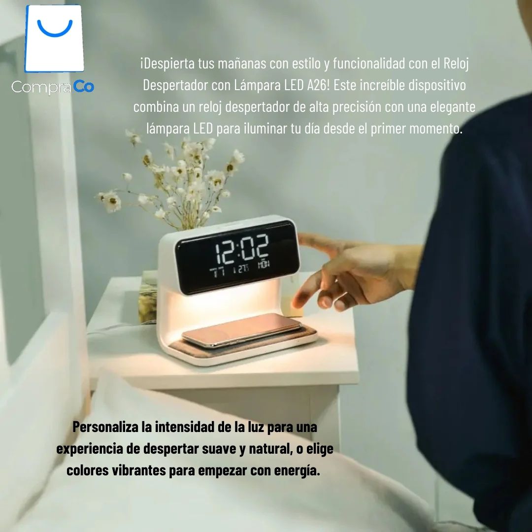 Reloj Despertador con Lampara Led A26™